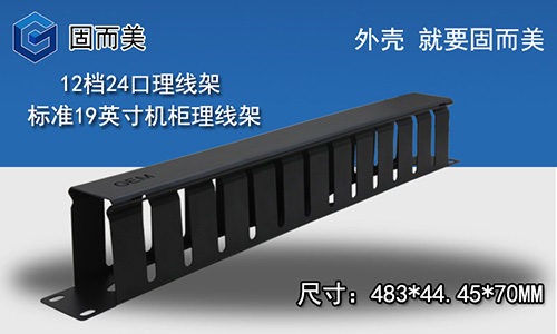標(biāo)品新品19英(yīng)寸機櫃(guì)理線架12檔24口網絡配線架